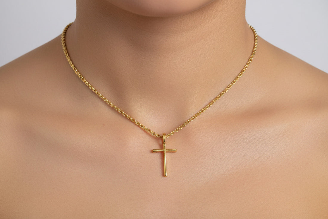 Dainty Gold Filled Cross Necklace: Minimalist Religious Jewelry