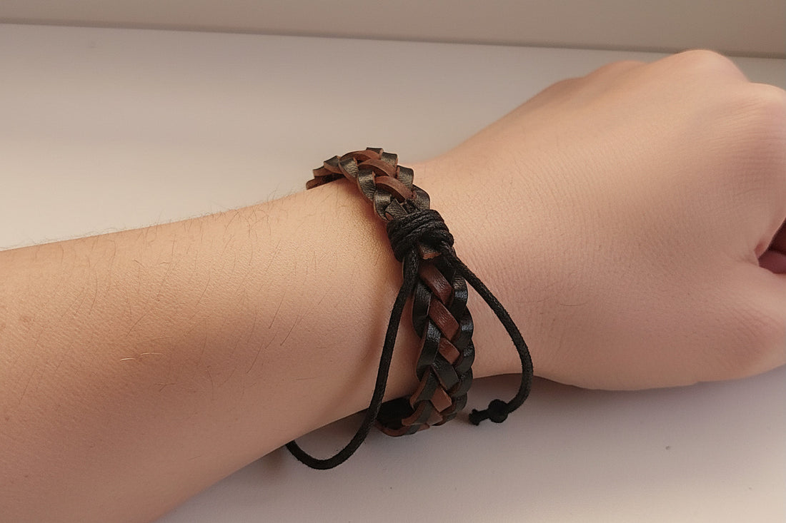 Handcrafted Leather Tie Bracelet: versatile