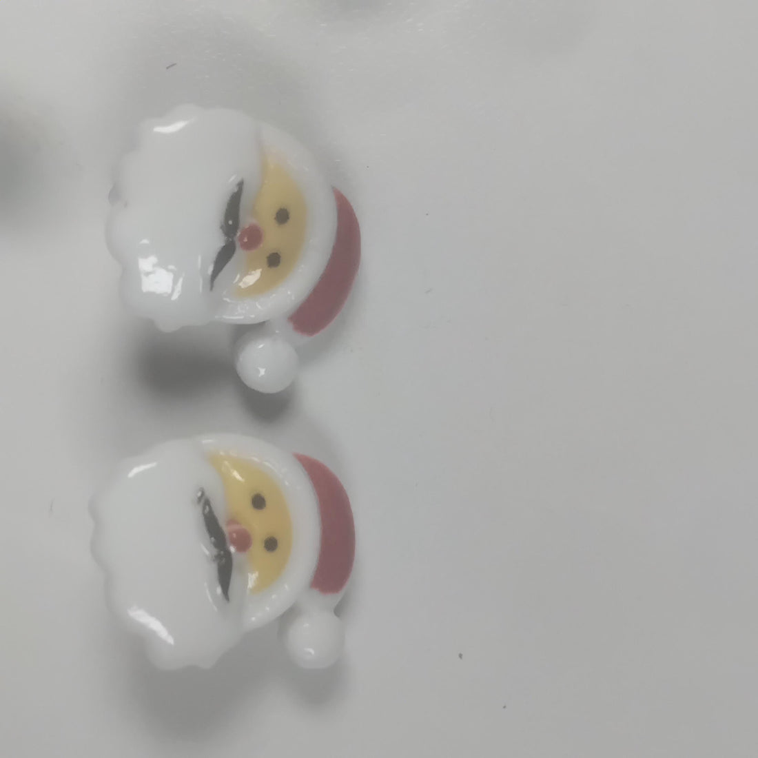 Santa Christmas Clip-On Earrings | Festive Holiday Jewelry