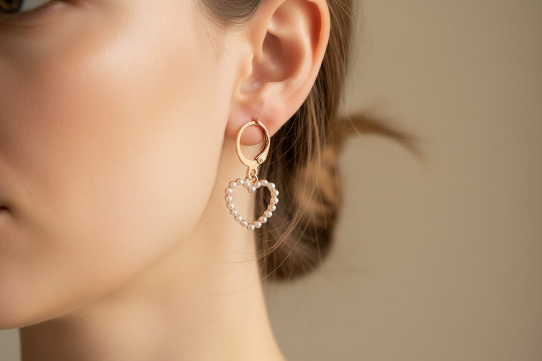 Small White Seed Pearl Hoop Earrings