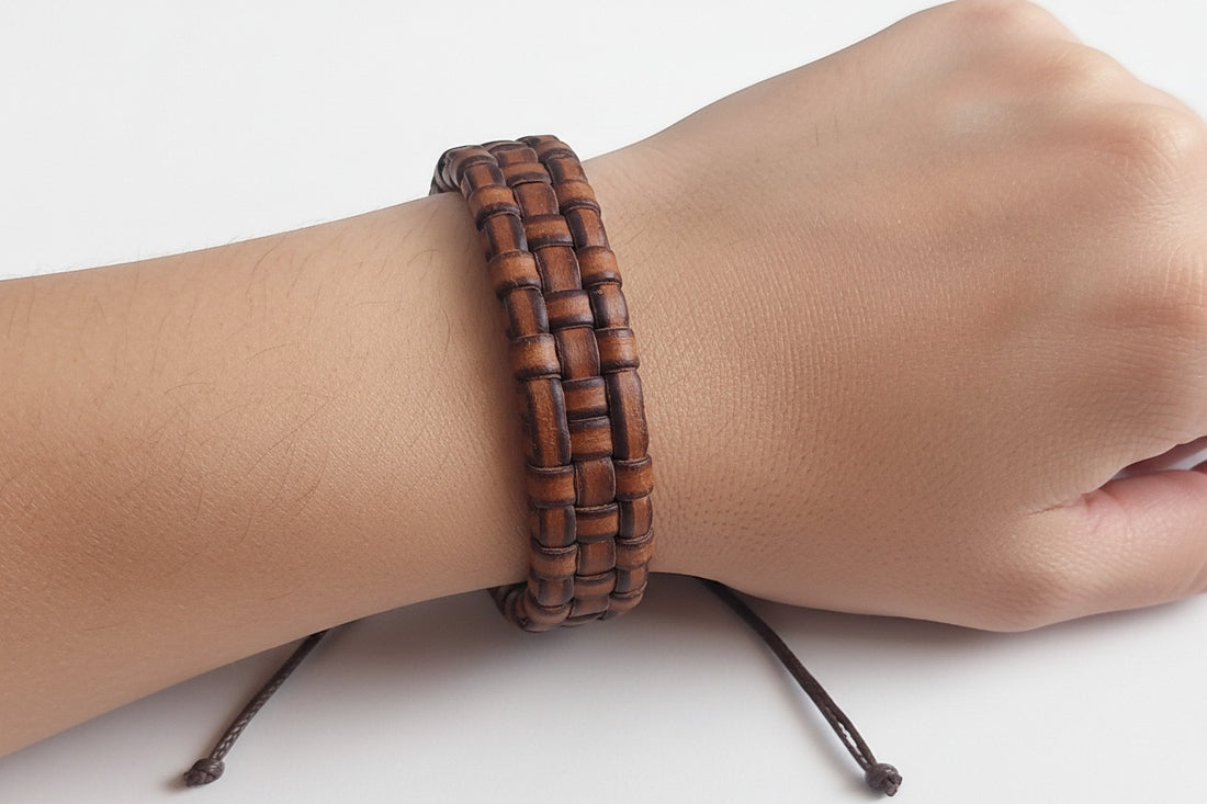 Unique Men's Leather Cuff Bracelet