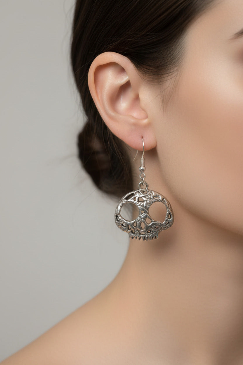 Gothic SKULL Drop Earrings Halloween Horror Dangle