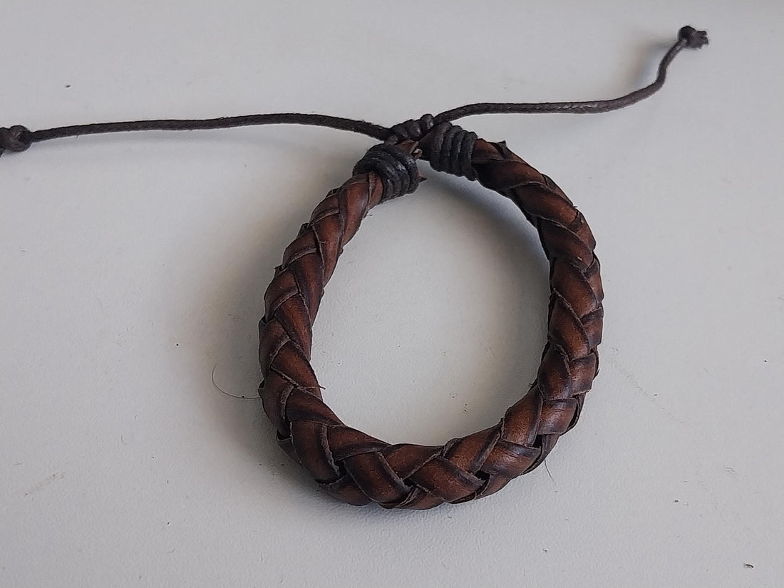 Handmade Leather Wristband for Him