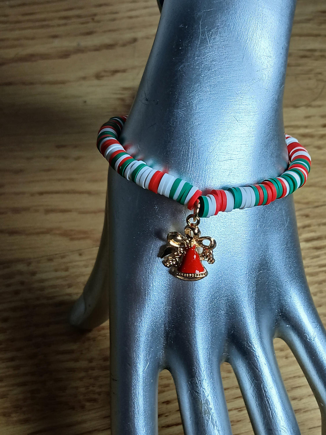 Christmas Charm Bracelet | Festive Clay Beaded Holiday Jewelry