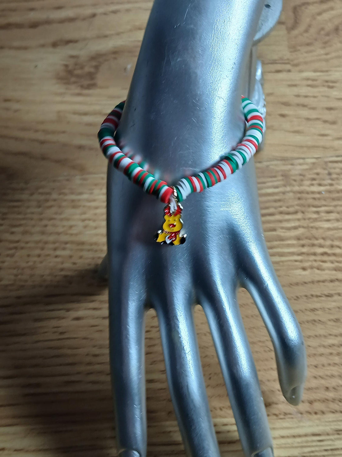 Christmas Charm Bracelet | Festive Clay Beaded Holiday Jewelry