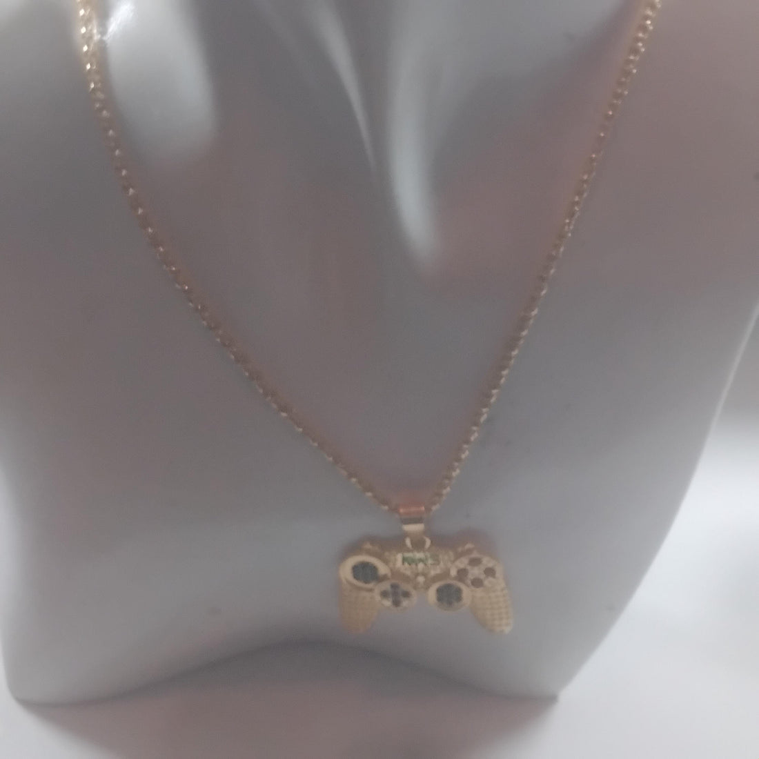 Solid Gold PS Controller Pendant Necklace - Gift for Gamers