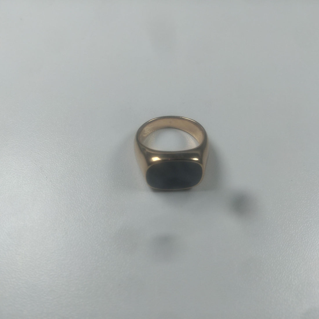 Gold and Black Onyx Signet Ring | Rectangle Statement Jewelry