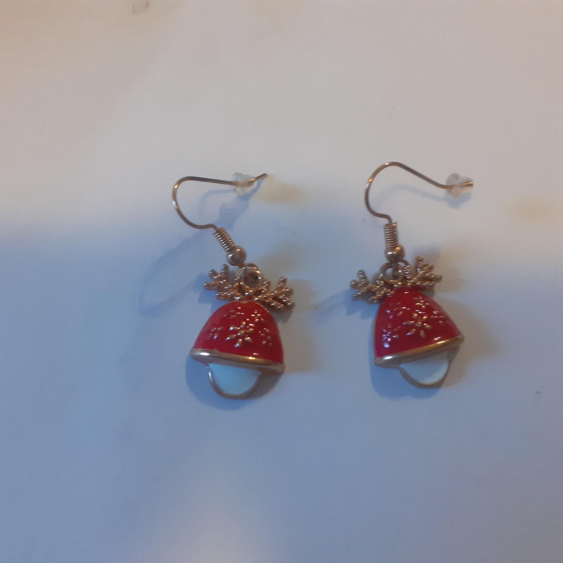 Jingle Bell Dangle Christmas Earrings, Handmade Holiday Jewelry