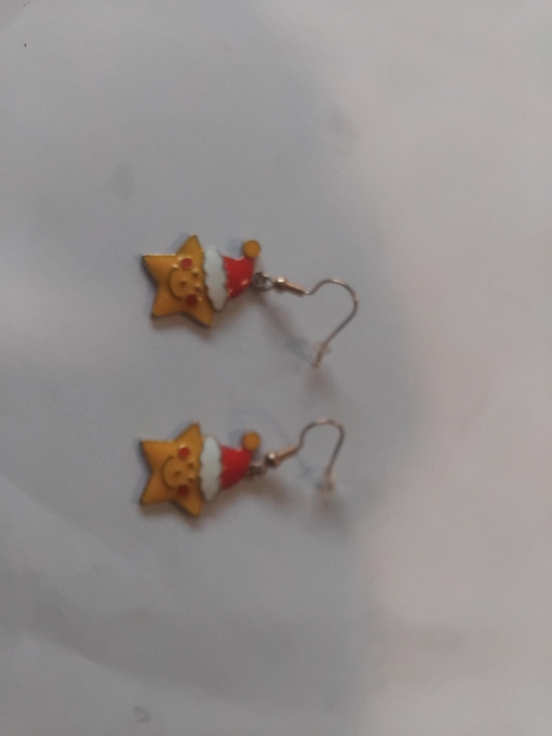Santa Hat Star Earrings, Cheerful Christmas Jewelry