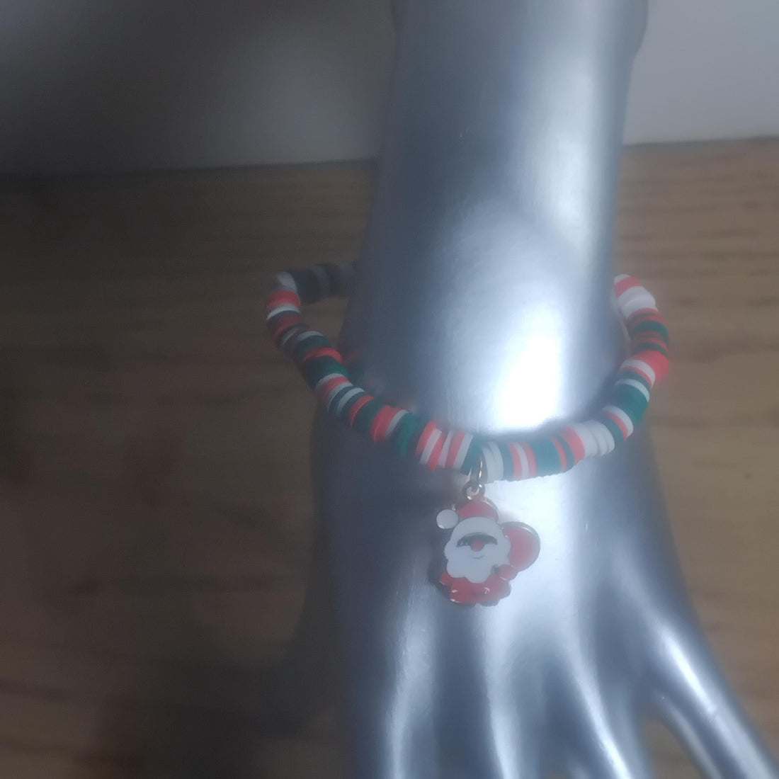 Christmas Charm Bracelet | Festive Clay Beaded Holiday Jewelry