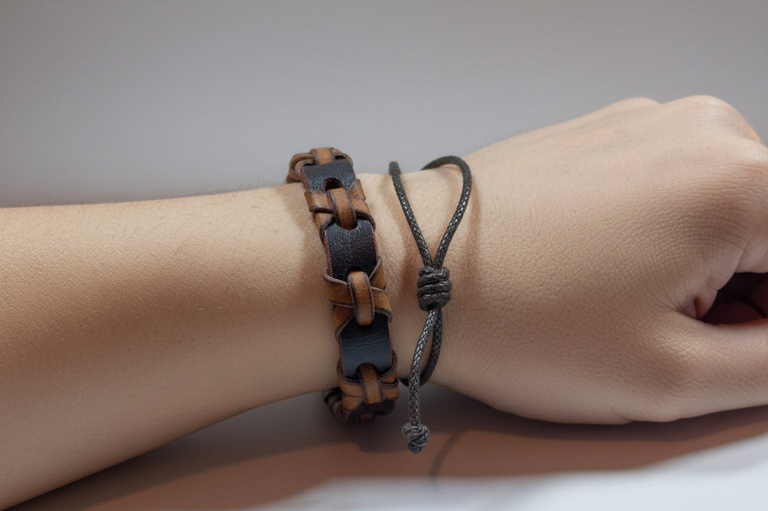 Handmade Men's Braided Bracelet: Adjustable