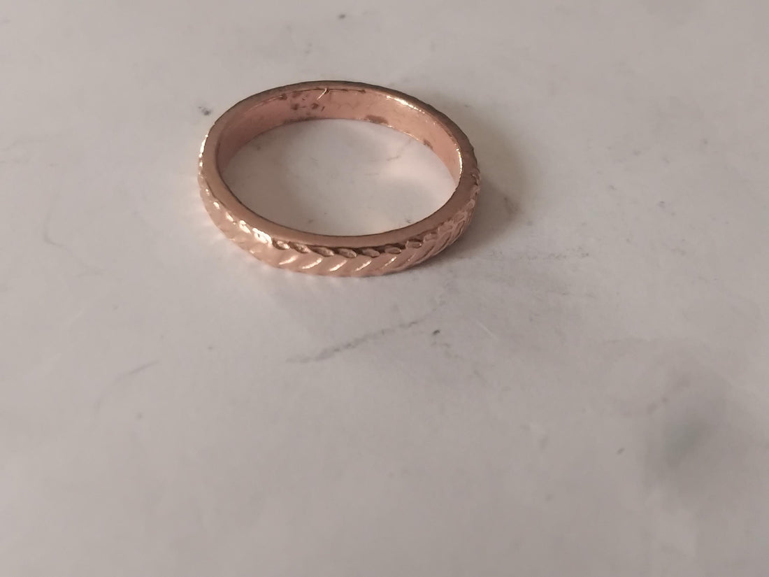 Solid Gold Rope Wedding Ring, Engravable Twist Band