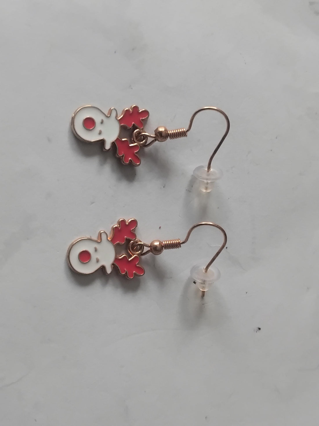Reindeer Christmas Dangle Earrings, Funky Holiday Jewelry