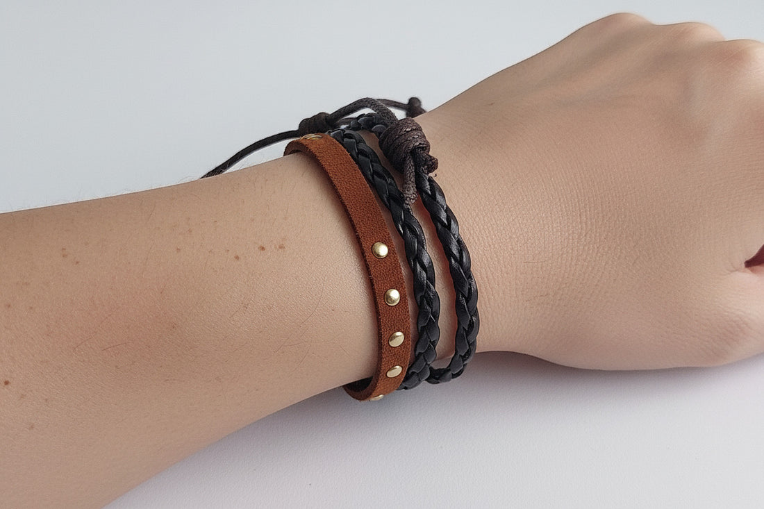 Boho Chic Brown Leather Bracelet
