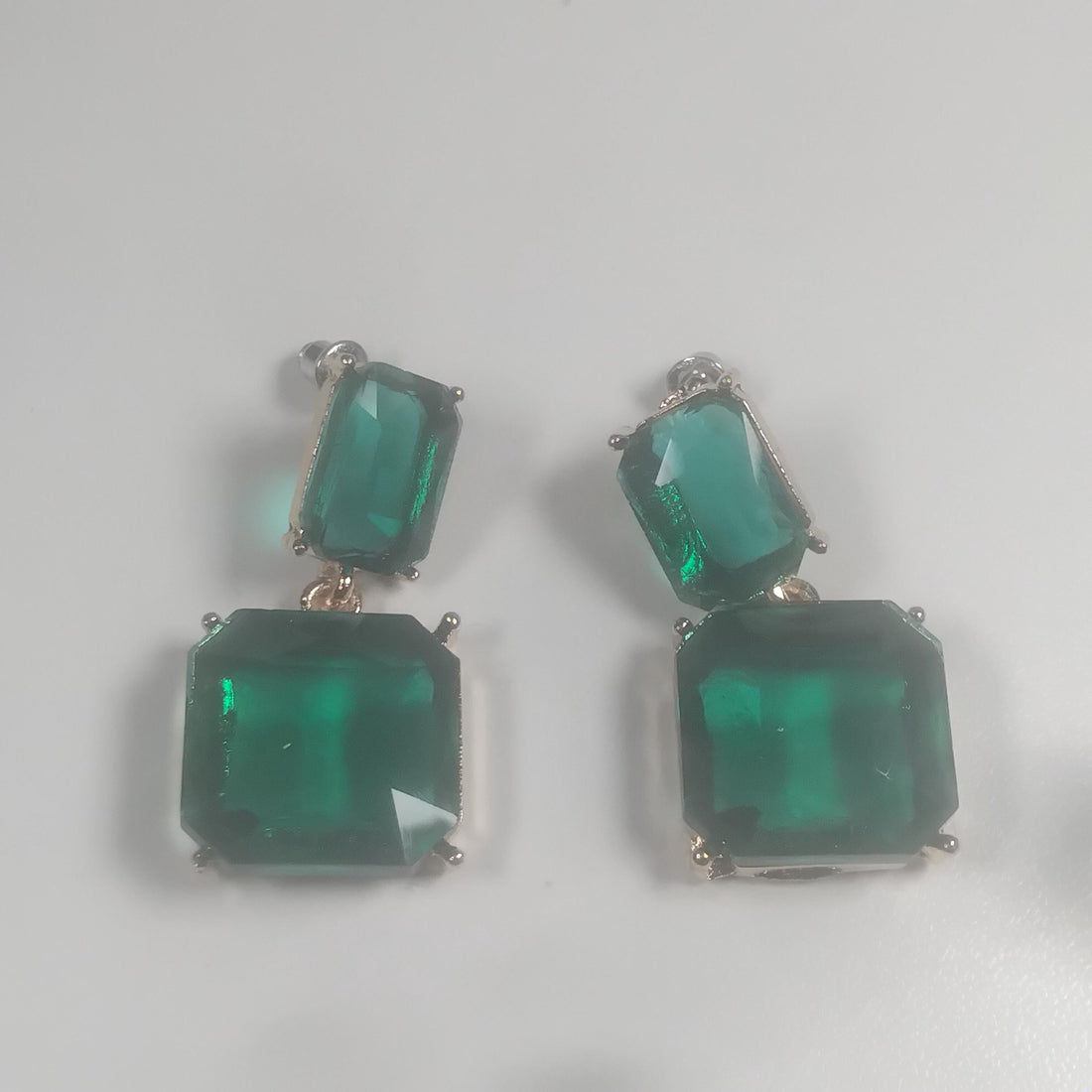 Emerald Green Teardrop Earrings | Dangle Style,