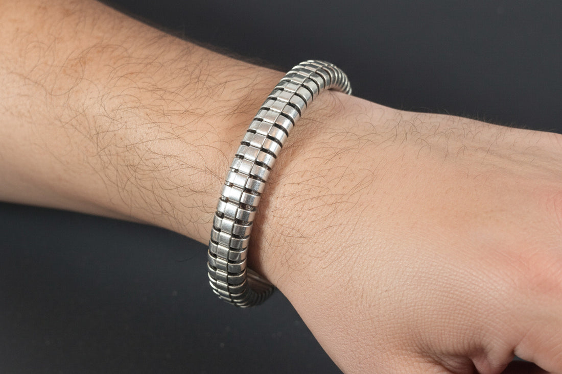 Braided Black Leather Bracelet - Men's Jewelry Gift