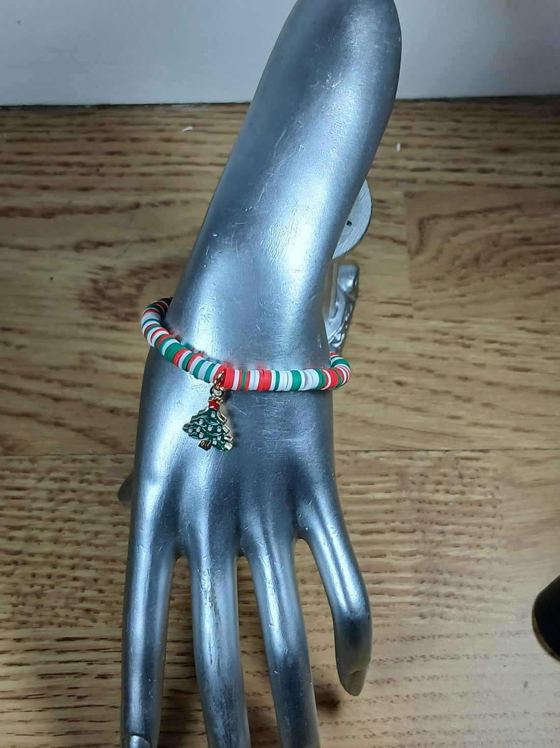 Christmas Charm Bracelet | Festive Clay Beaded Holiday Jewelry