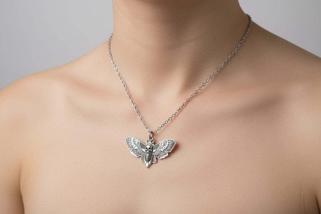 Death’s-head Hawk-moth Pendant | Skulls & Moths | Halloween | Gothic Handmade Jewellery | Spooky Necklace | Gift Ideas