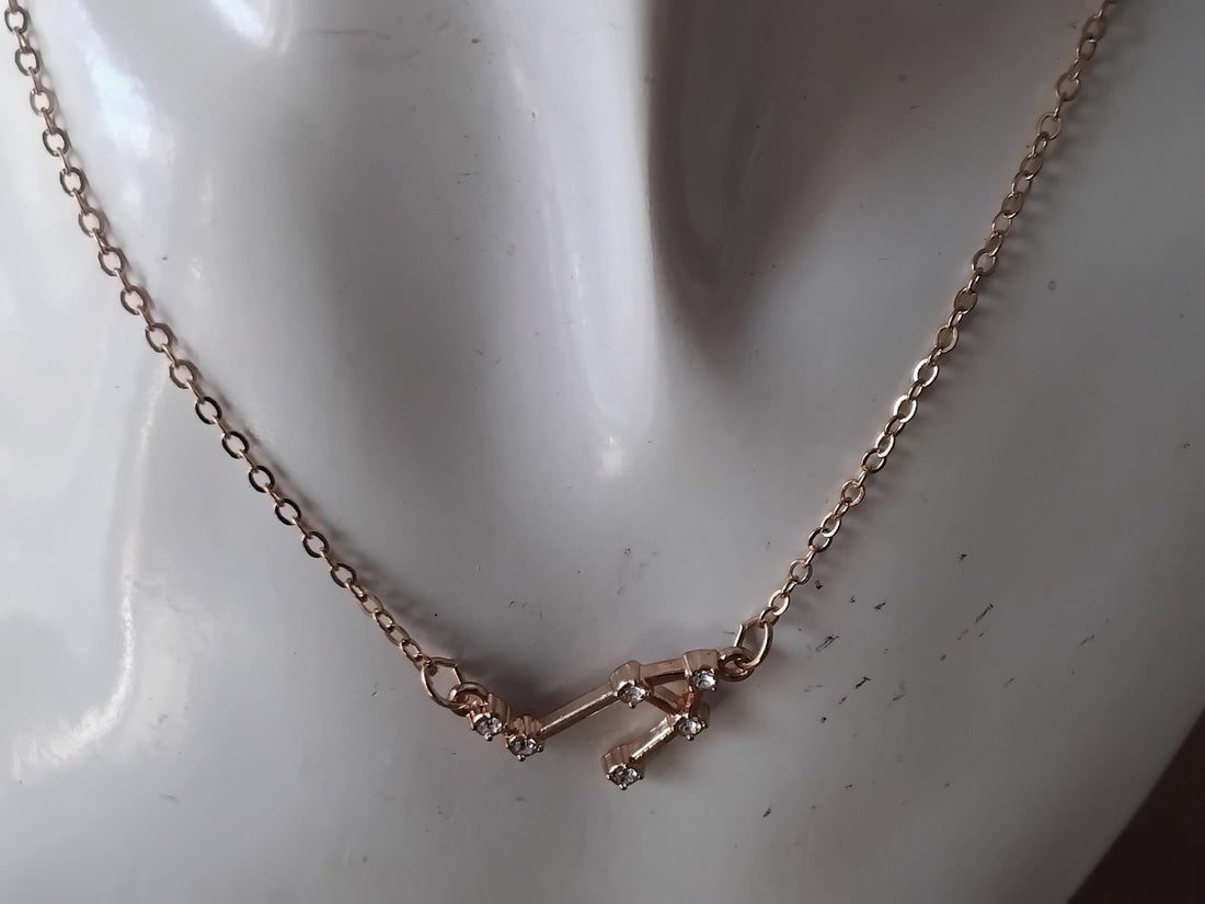 Gold Libra Constellation Necklace, Zodiac Jewelry Gift