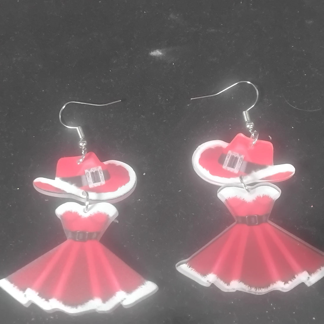 Festive Christmas Santa Suit Earrings | Holiday Jewelry Gift