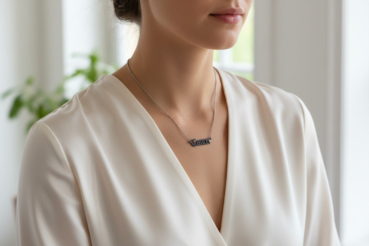 Cancer Zodiac Necklace • Old English Astrology Pendant