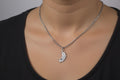 Silver Sun and Moon Pendant Necklace, Celestial Talisman
