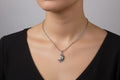 Silver Sun and Moon Pendant Necklace, Celestial Talisman