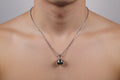 Stainless Steel Soccer Ball Pendant Necklace, Unisex Sports Jewelry