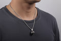 Stainless Steel Soccer Ball Pendant Necklace, Unisex Sports Jewelry