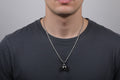 Stainless Steel Soccer Ball Pendant Necklace, Unisex Sports Jewelry