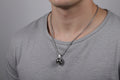 Stainless Steel Soccer Ball Pendant Necklace, Unisex Sports Jewelry