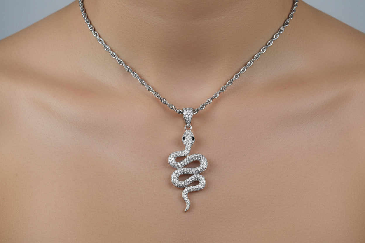 Diamond Squirrel Pendant Necklace – Sterling Silver Animal Charm
