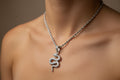 Diamond Squirrel Pendant Necklace – Sterling Silver Animal Charm