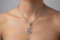 Diamond Squirrel Pendant Necklace – Sterling Silver Animal Charm