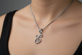 Diamond Squirrel Pendant Necklace – Sterling Silver Animal Charm