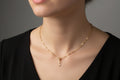 Gold Plated Initial “S” Necklace – English Alphabet Letter Pendant with Cubic Zirconia, Personalized Jewelry Gift