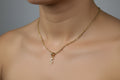 Gold Plated Initial “S” Necklace – English Alphabet Letter Pendant with Cubic Zirconia, Personalized Jewelry Gift
