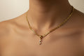 Gold Plated Initial “S” Necklace – English Alphabet Letter Pendant with Cubic Zirconia, Personalized Jewelry Gift