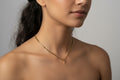 Gold Plated Initial “S” Necklace – English Alphabet Letter Pendant with Cubic Zirconia, Personalized Jewelry Gift