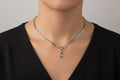 Gold Plated Initial “S” Necklace – English Alphabet Letter Pendant with Cubic Zirconia, Personalized Jewelry Gift