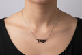 Old English Virgo Necklace • Stainless Steel Zodiac Pendant