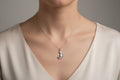 Silver Sun and Moon Pendant Necklace, Celestial Talisman