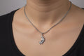 Silver Sun and Moon Pendant Necklace, Celestial Talisman