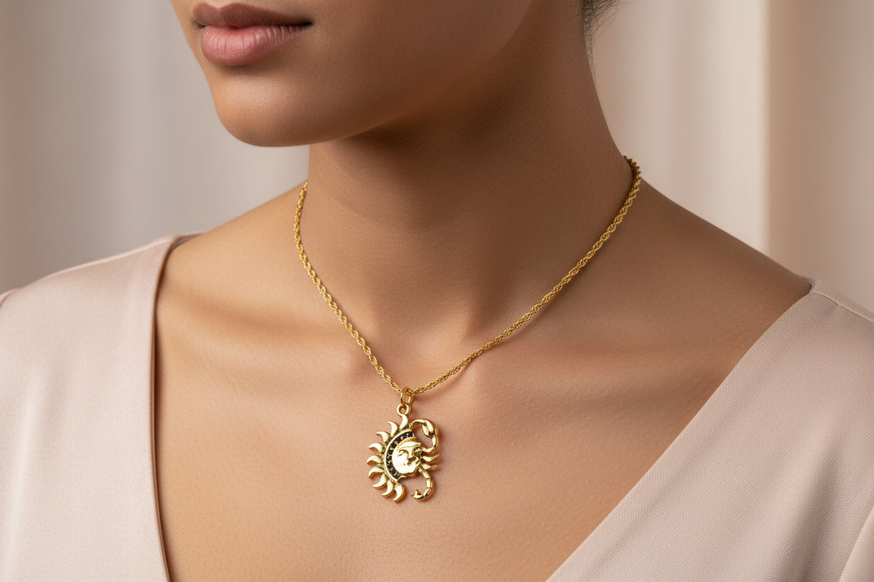 Gold Filled Sun Pendant Necklace • Celestial Boho Jewelry