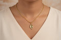 Gold Filled Sun Pendant Necklace • Celestial Boho Jewelry