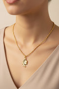 Gold Filled Sun Pendant Necklace • Celestial Boho Jewelry