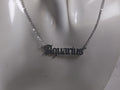 Aquarius Necklace • Old English Zodiac Horoscope Pendant