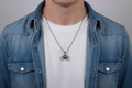 Stainless Steel Soccer Ball Pendant Necklace, Unisex Sports Jewelry