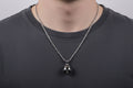 Stainless Steel Soccer Ball Pendant Necklace, Unisex Sports Jewelry