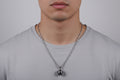Stainless Steel Soccer Ball Pendant Necklace, Unisex Sports Jewelry